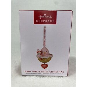 Hallmark‎ Keepsake Baby Girl's First Christmas 2022 Ornament  NIB